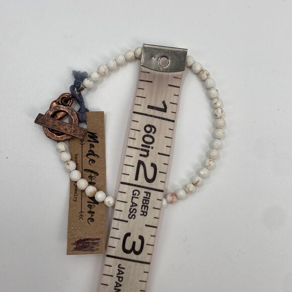 NWT made for more magnesite copper beaded bracelet - Picture 4 of 4
